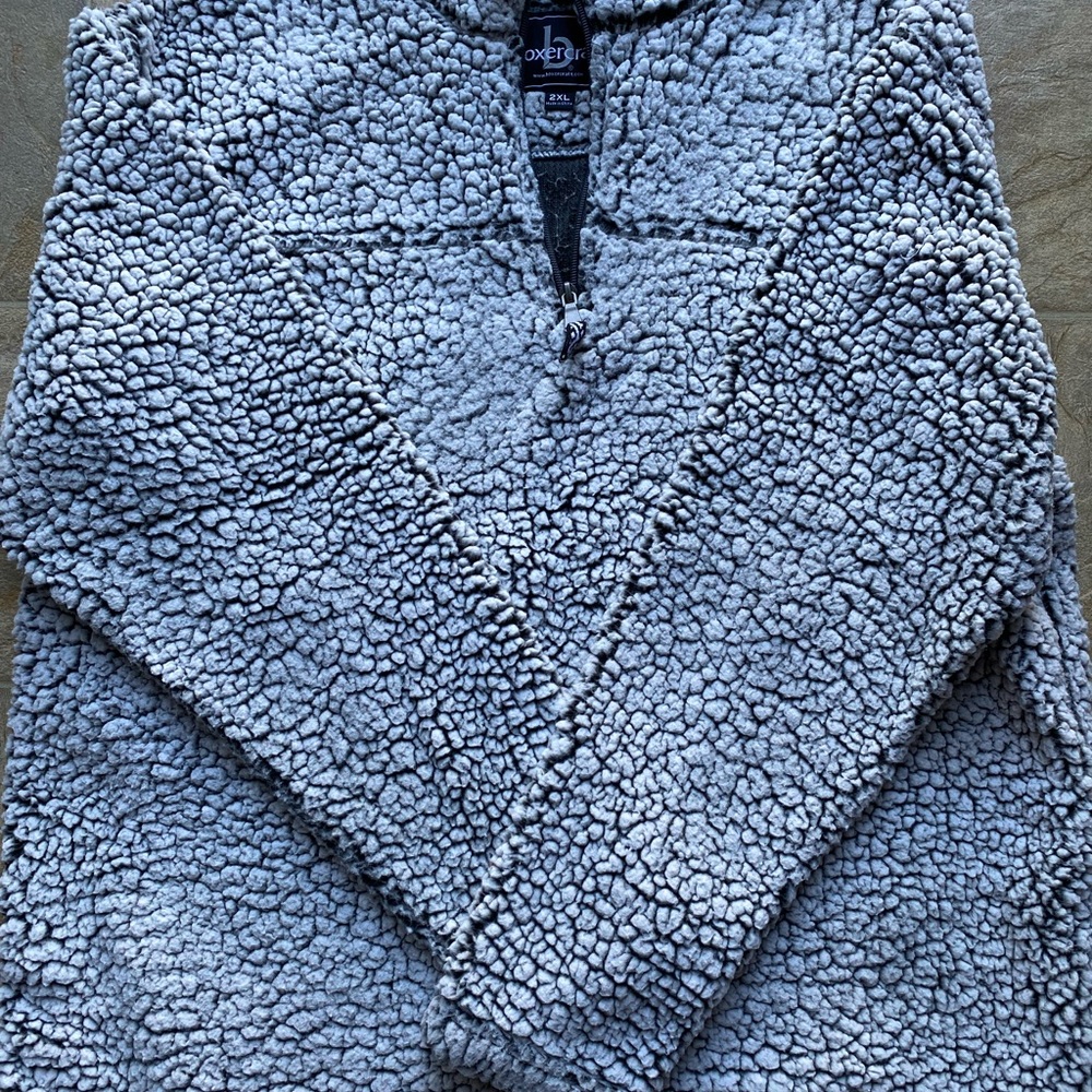 BoxerCraft Womens Sherpa Quarter Zip. Steely Gray